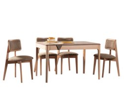 Elegant Extendable Dining Table Set – Stylish & Space-Saving