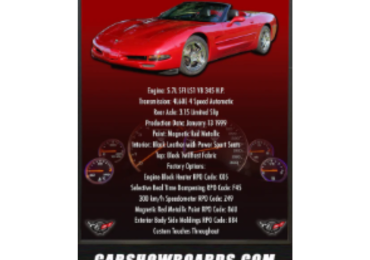 Custom Car Show Boards – Premium Vehicle Display Signs