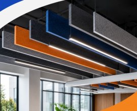 Acoustic Hanging Baffles for Offices and Canteens