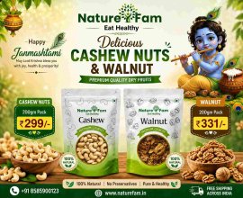 Delicious Cashew Nuts & Walnut 200 GM Price | Naturefam