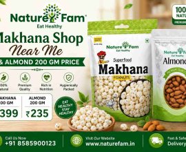 Makhana Shop Near Me & Almond 200 GM Price | Naturefam