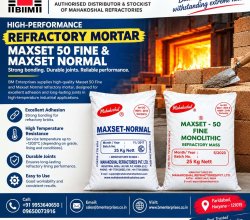 Refractory Mortar Maxset 50 Fine & Maxset Normal Supplier