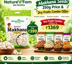 Makhana Seeds 250g Price & Dry Fruits Combo Offer | Naturefam