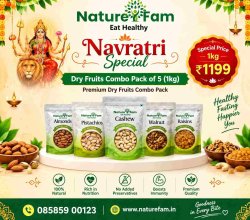 Dry Fruits Combo Pack of 5 (1kg) | Premium Dry Fruits Combo Pack – Naturefam