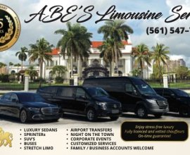 Abe’s Limousine Service – Luxury Limo & Black Car Service for Weddings, Airport, Party Bus & Rentals in West Palm Beach