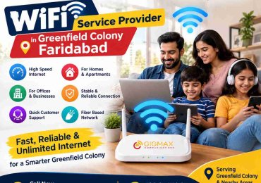 WiFi Service Provider in Greenfield Colony Faridabad | Gigmax