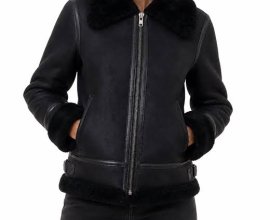 Ladies Brown Leather Aviator Jacket – Premium Style & Comfort