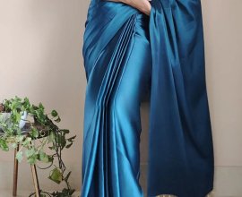 Discover The Elegance of Our Plain Satin Sarees And Look Effortlessly Stylish