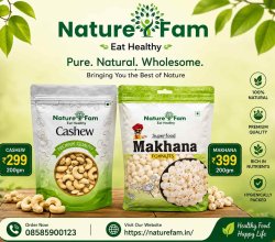 Buy Makhana Online & 200 GM Cashew Price | Naturefam
